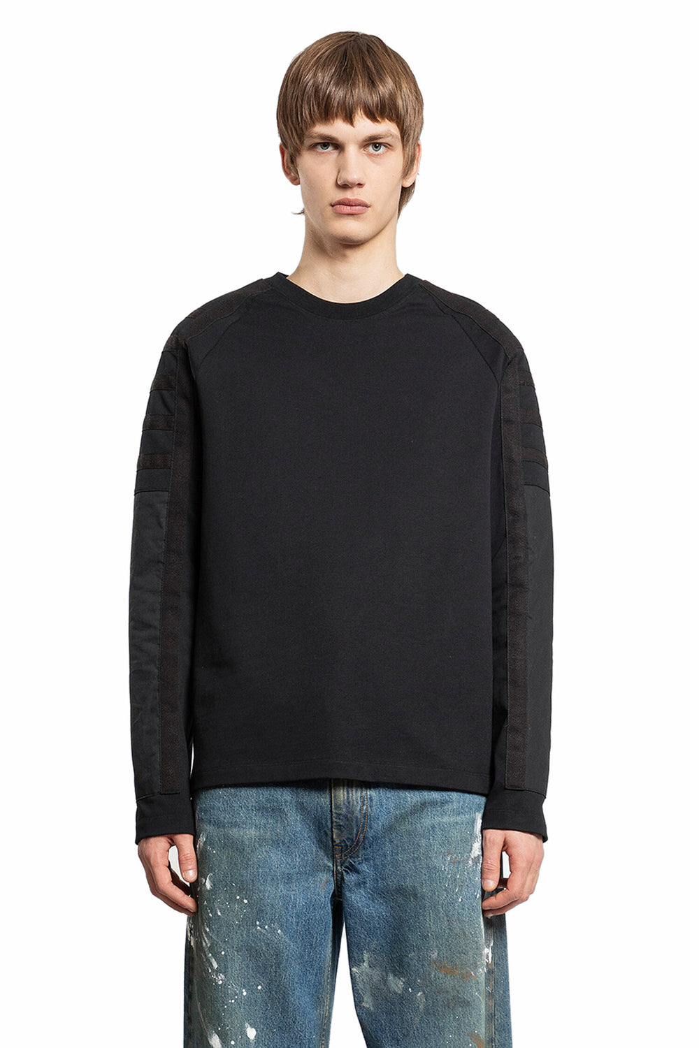 HELMUT LANG MAN BLACK T-SHIRTS & TANK TOPS