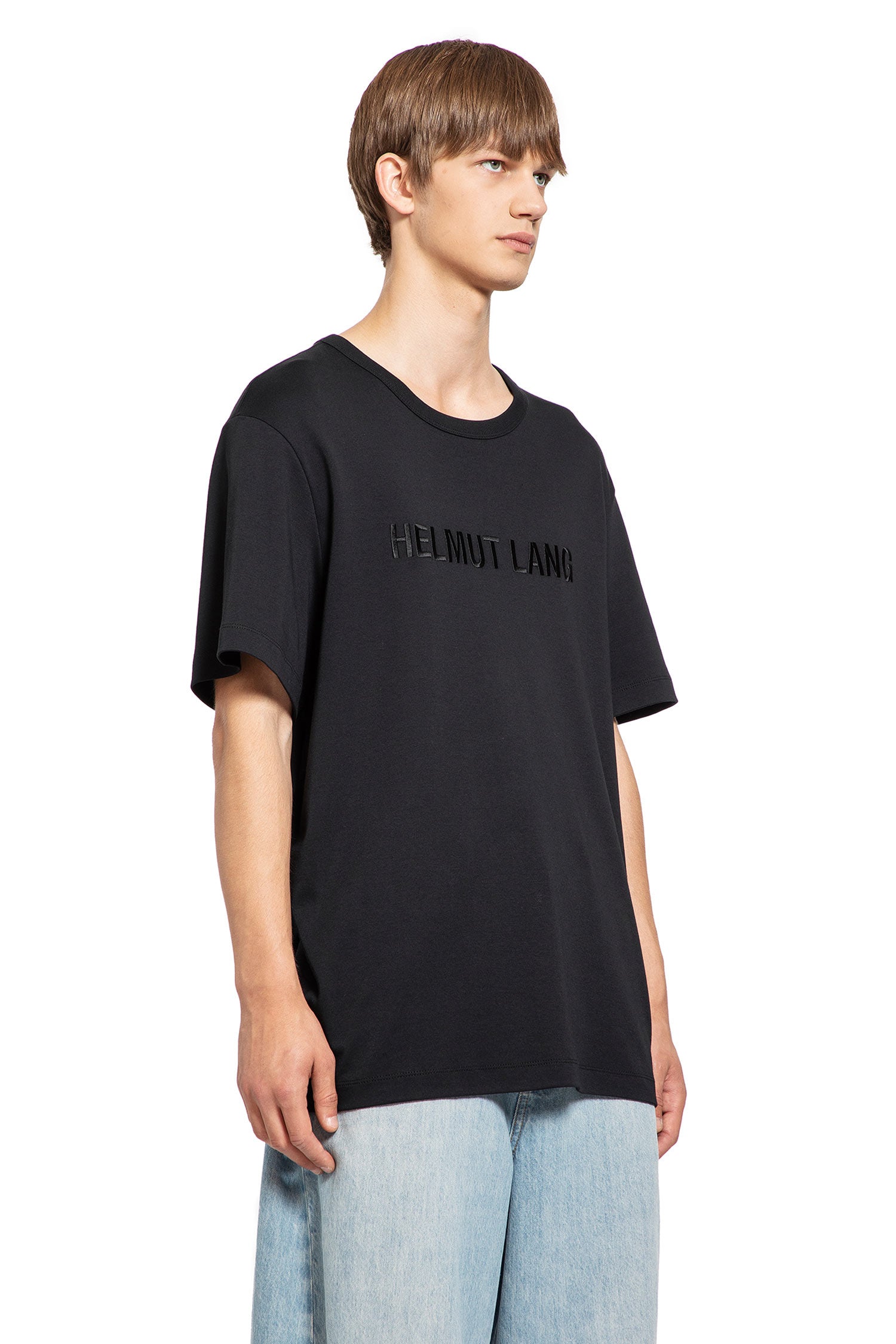 HELMUT LANG MAN BLACK T-SHIRTS & TANK TOPS