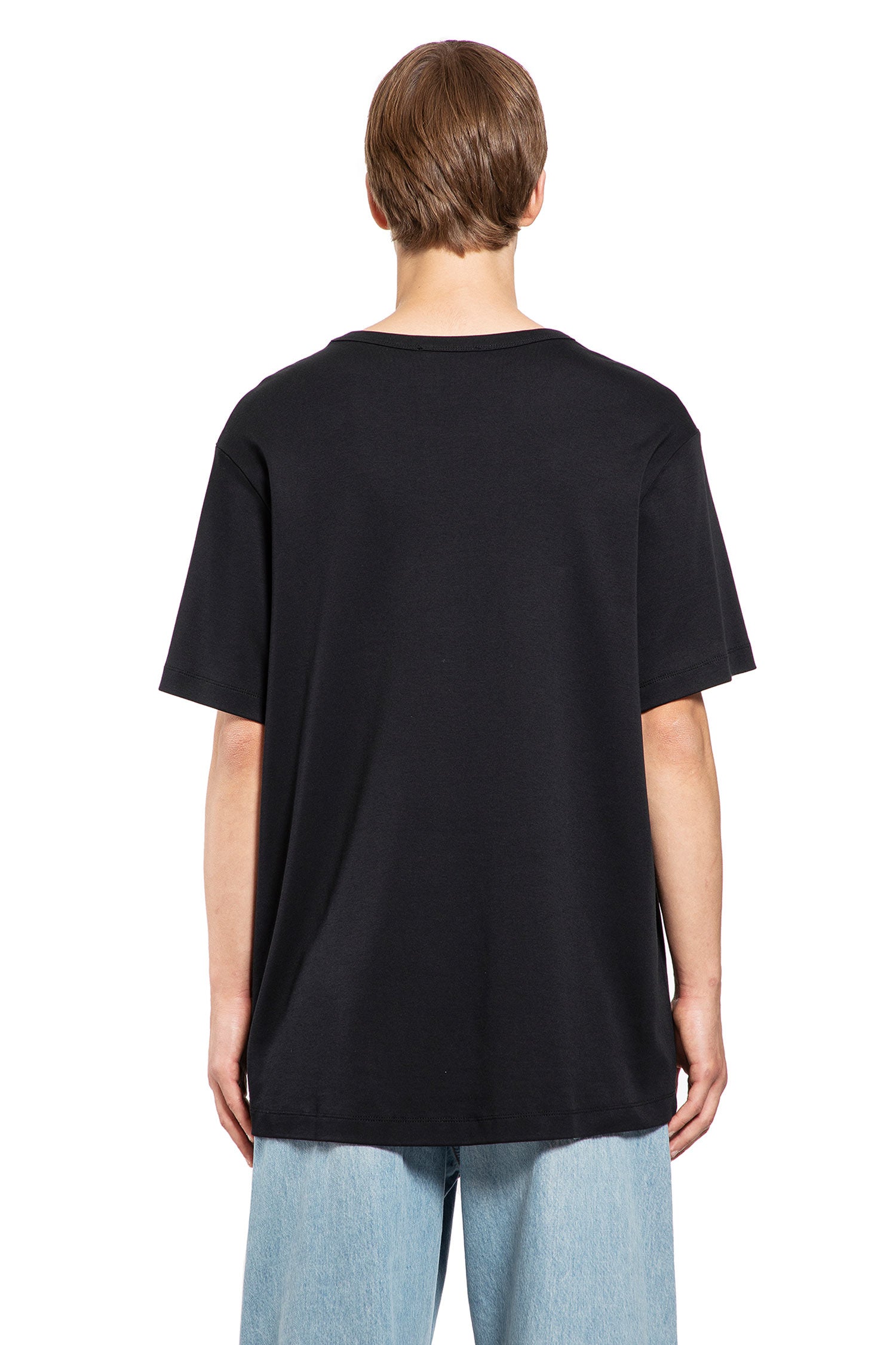 HELMUT LANG MAN BLACK T-SHIRTS & TANK TOPS