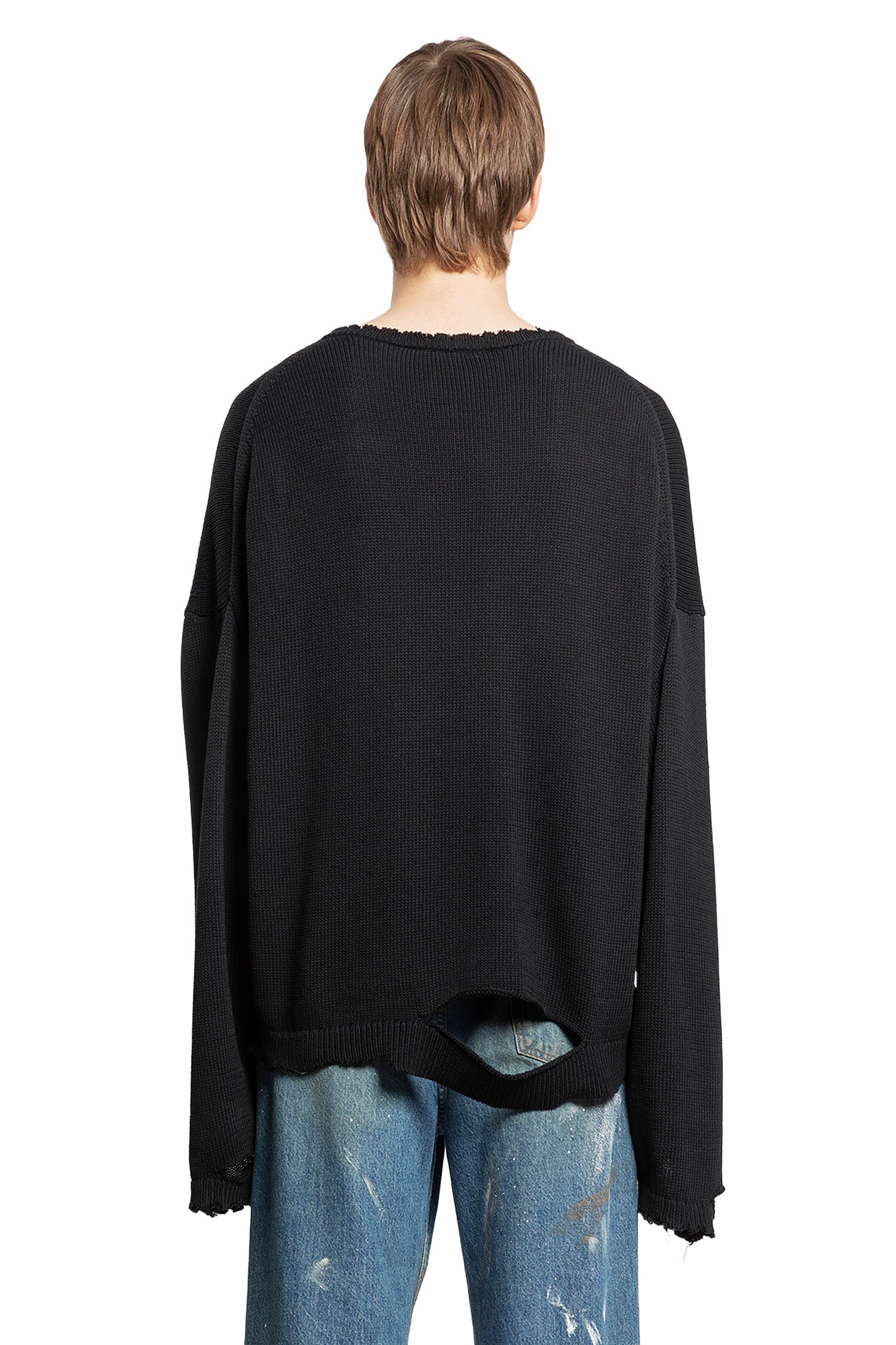 HELMUT LANG MAN BLACK KNITWEAR