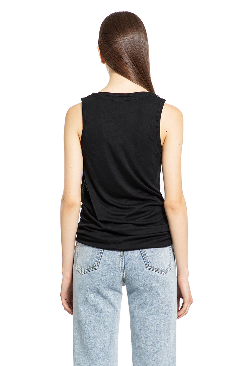 HELMUT LANG WOMAN BLACK T-SHIRTS & TANK TOPS