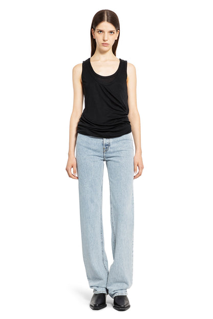 HELMUT LANG WOMAN BLACK T-SHIRTS & TANK TOPS