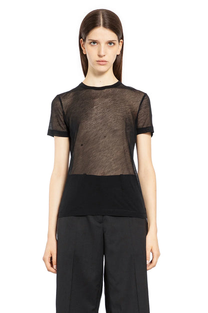 HELMUT LANG WOMAN BLACK T-SHIRTS & TANK TOPS