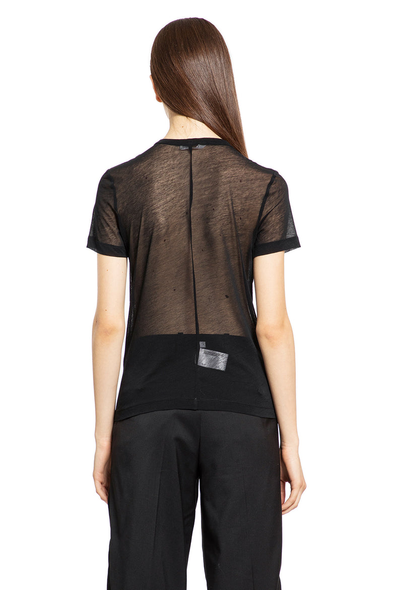 HELMUT LANG WOMAN BLACK T-SHIRTS & TANK TOPS