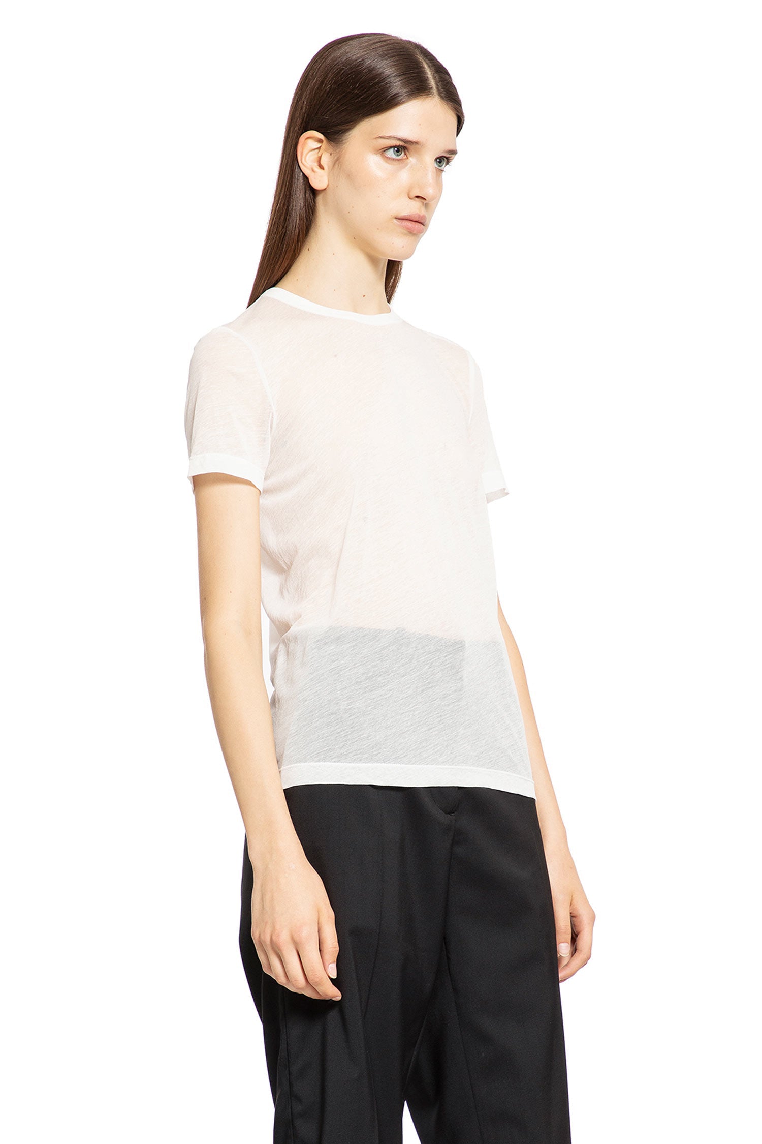 HELMUT LANG WOMAN WHITE T-SHIRTS & TANK TOPS