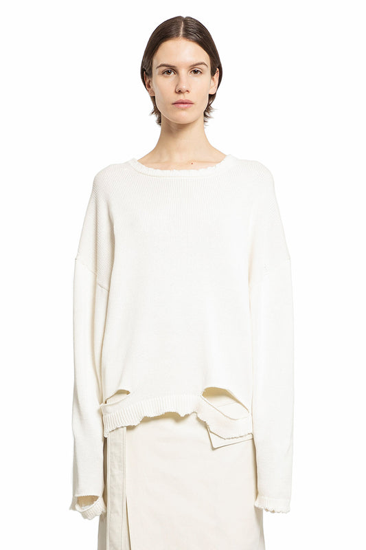 HELMUT LANG WOMAN OFF-WHITE KNITWEAR