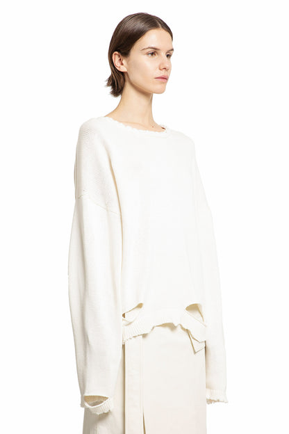 HELMUT LANG WOMAN OFF-WHITE KNITWEAR