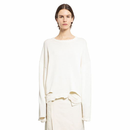 HELMUT LANG WOMAN OFF-WHITE KNITWEAR