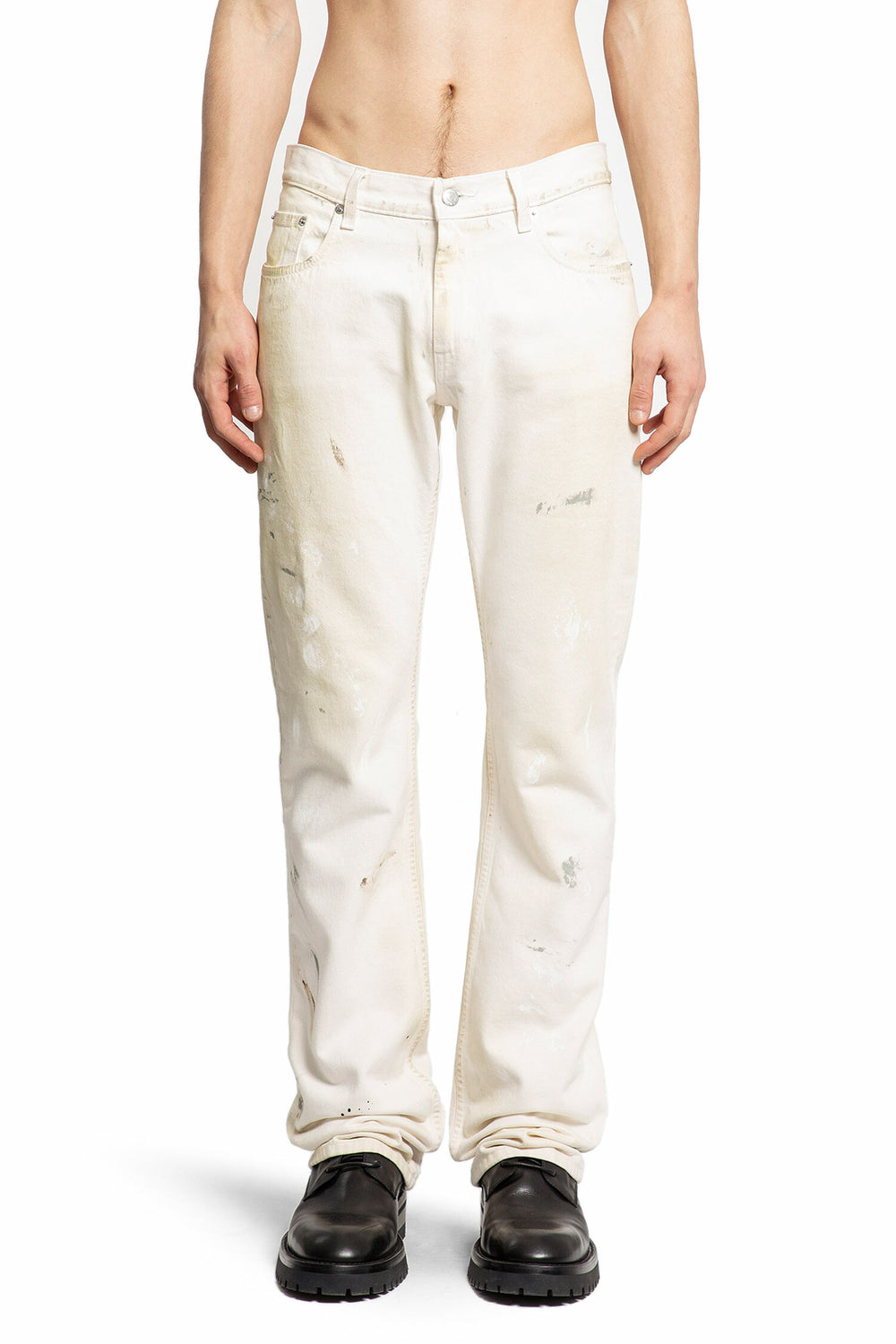 HELMUT LANG MAN OFF-WHITE JEANS