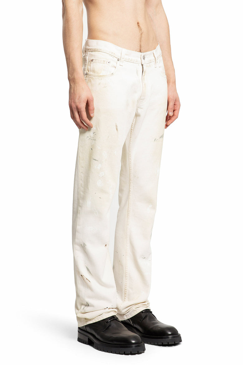 HELMUT LANG MAN OFF-WHITE JEANS