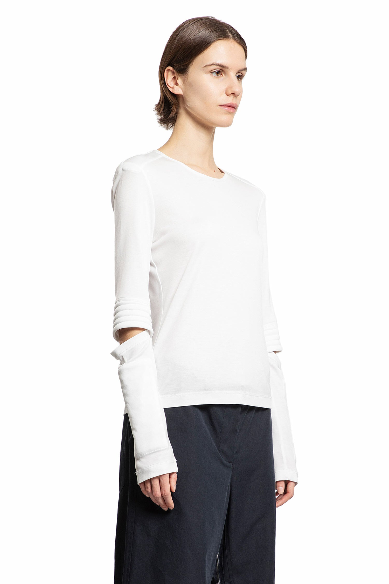 HELMUT LANG WOMAN WHITE T-SHIRTS & TANK TOPS