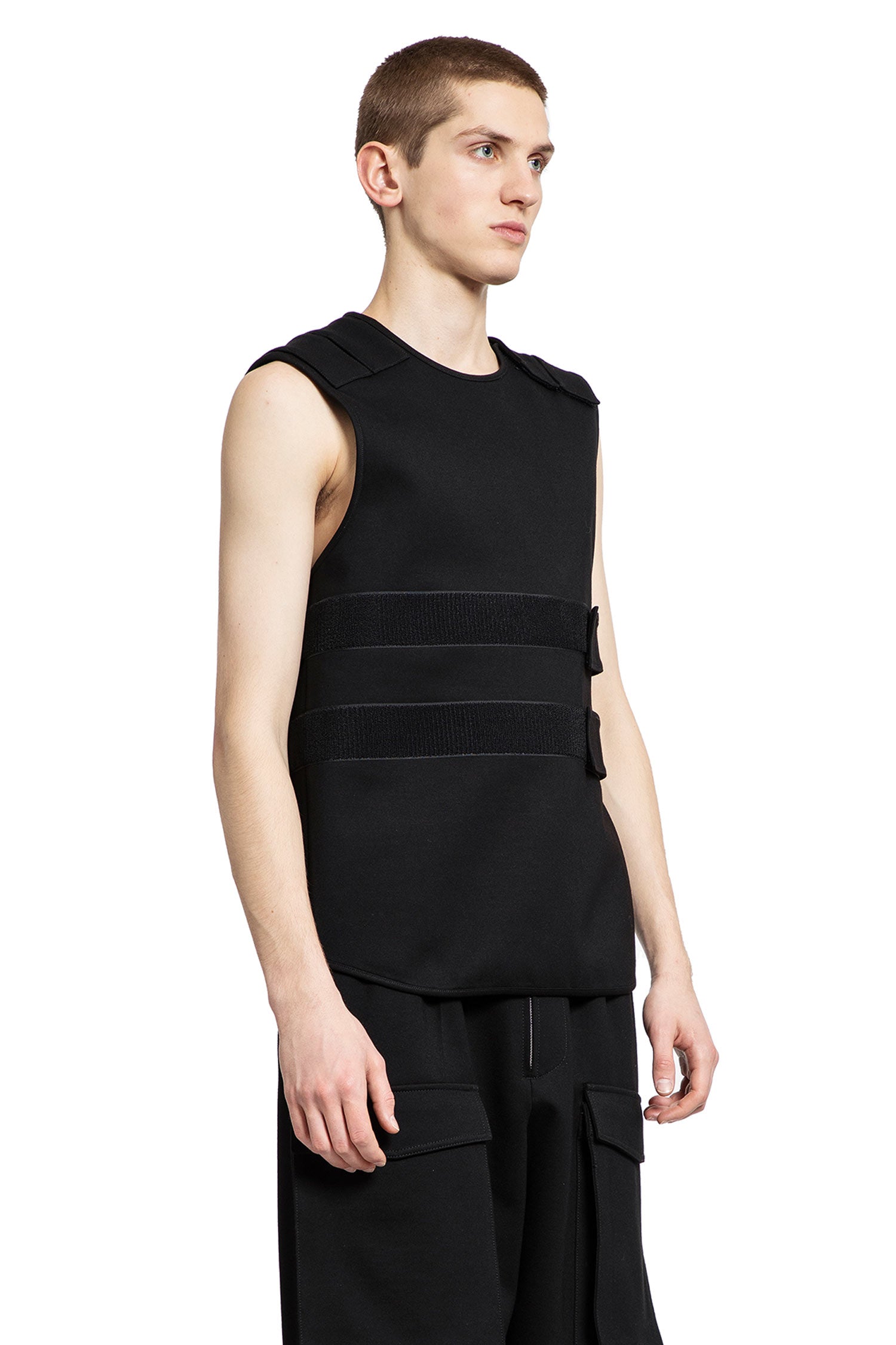 HELMUT LANG MAN BLACK VESTS