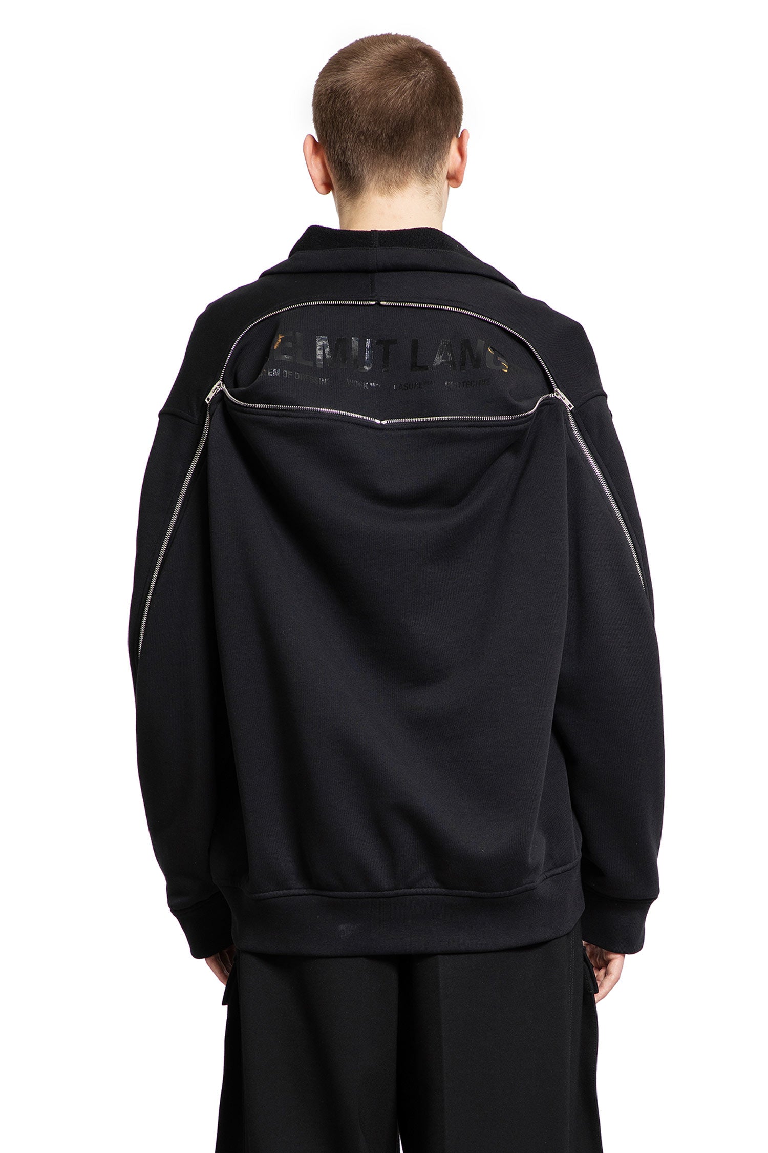 HELMUT LANG MAN BLACK SWEATSHIRTS