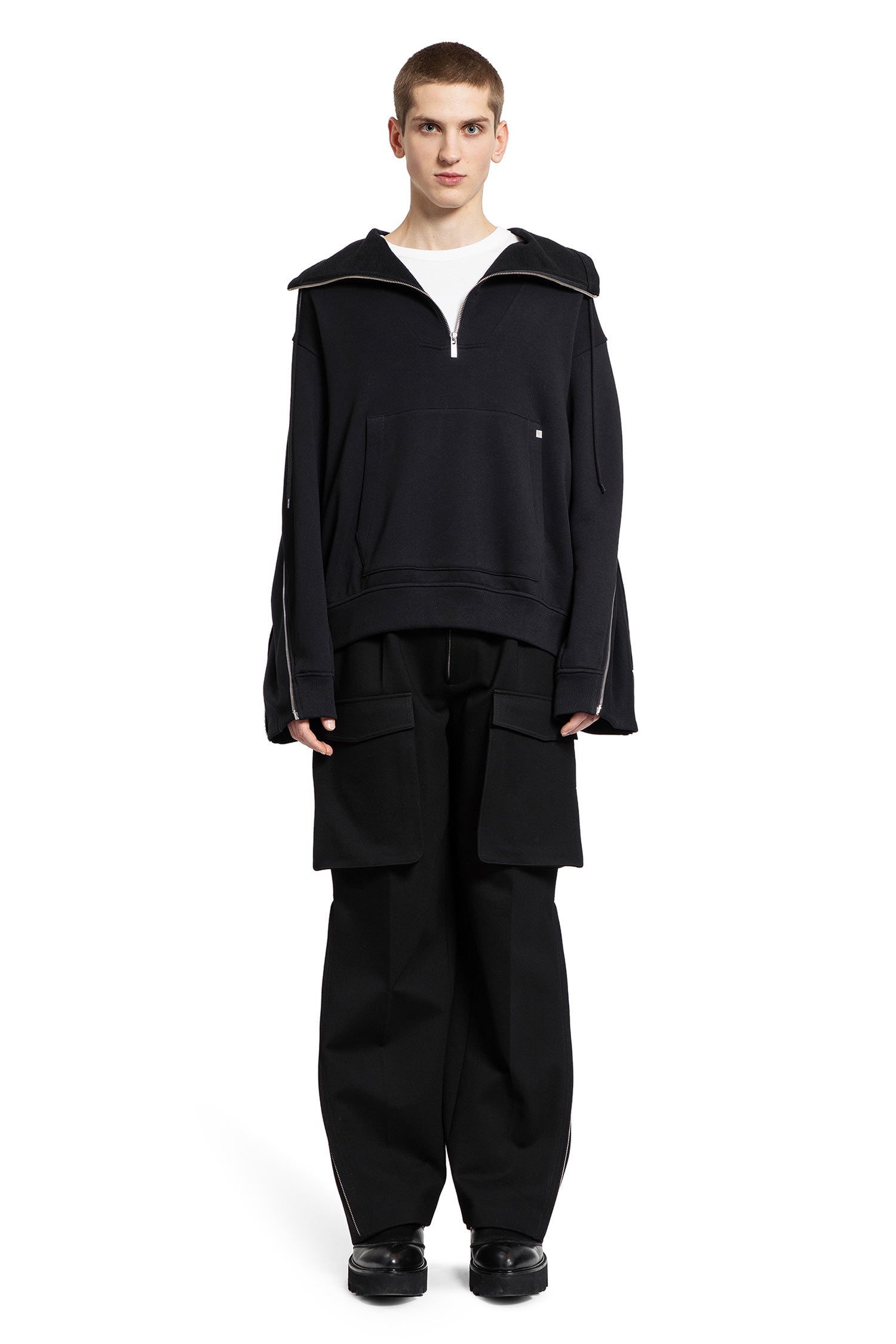 HELMUT LANG MAN BLACK SWEATSHIRTS