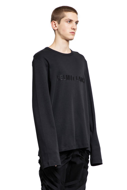 HELMUT LANG MAN BLACK T-SHIRTS & TANK TOPS