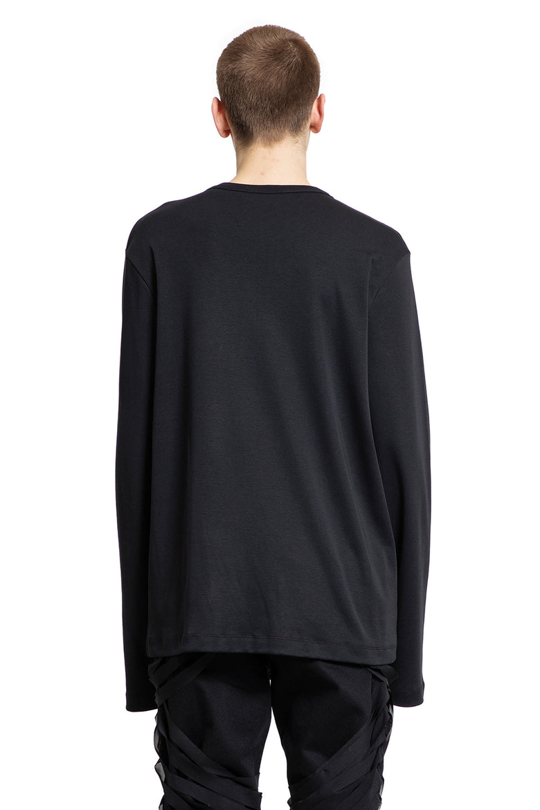 HELMUT LANG MAN BLACK T-SHIRTS & TANK TOPS