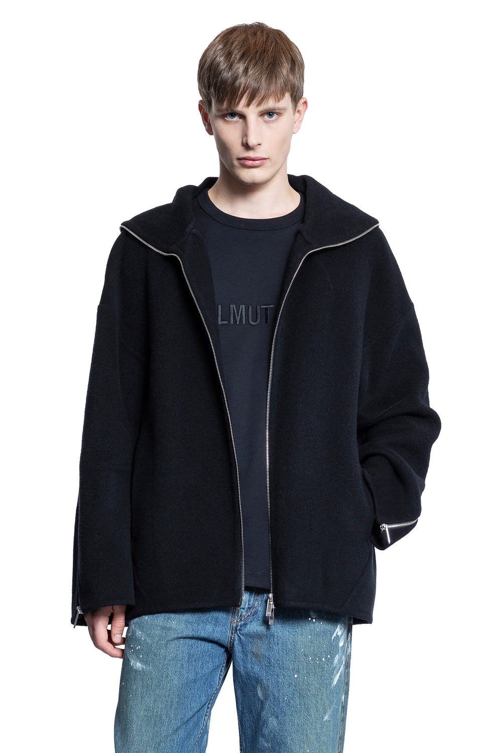 HELMUT LANG MAN BLACK KNITWEAR