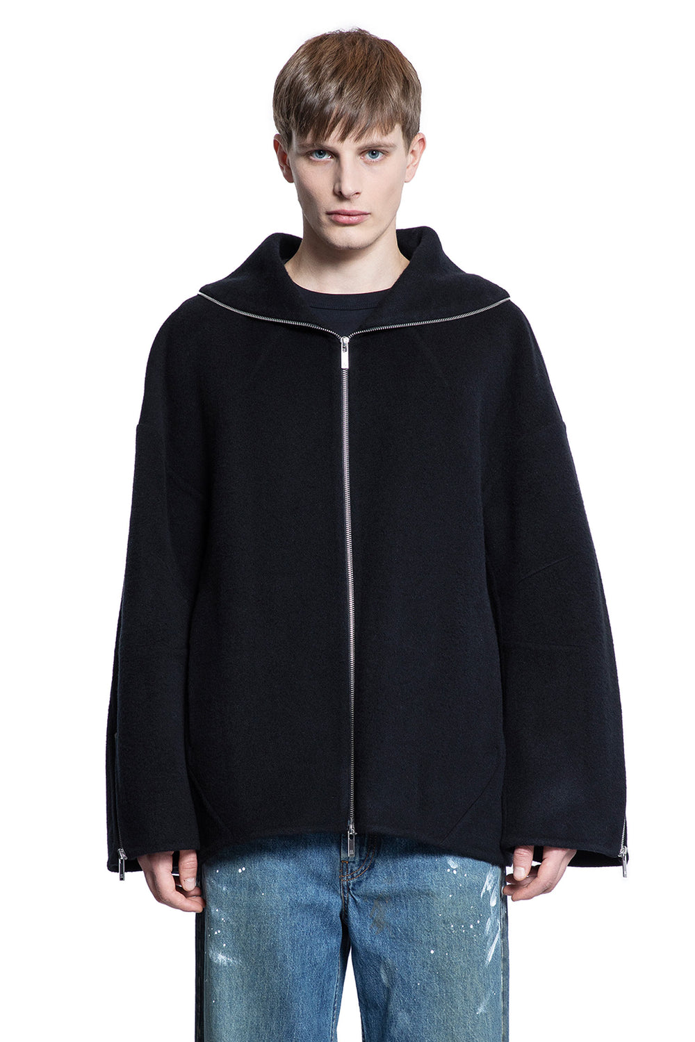 HELMUT LANG MAN BLACK KNITWEAR