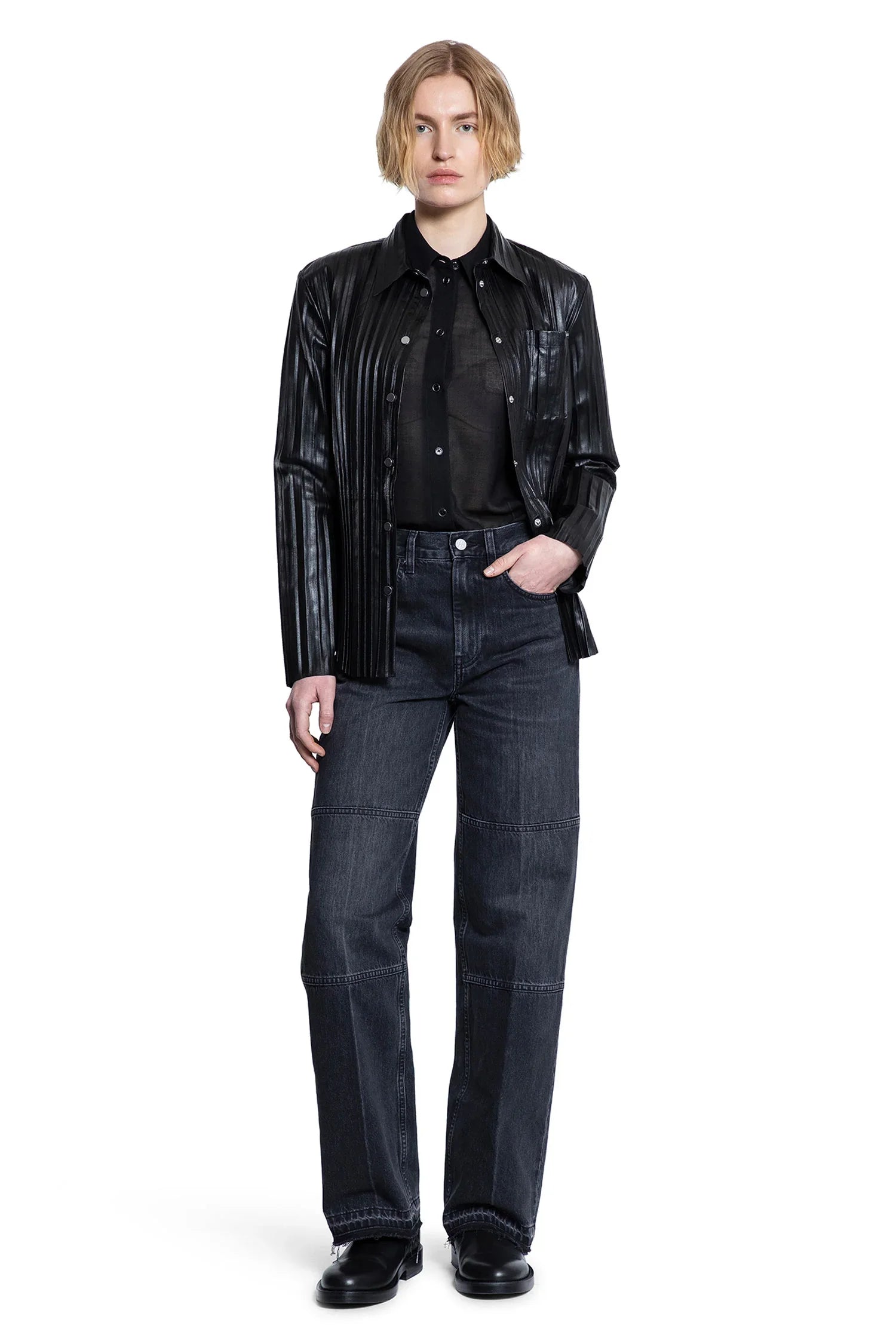 HELMUT LANG WOMAN BLACK JEANS - Antonioli.eu