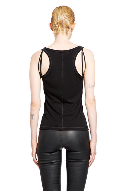 HELMUT LANG WOMAN BLACK T-SHIRTS & TANK TOPS