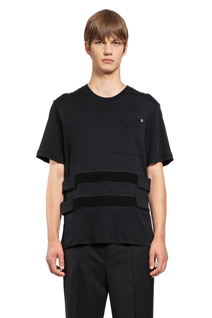 HELMUT LANG MAN BLACK T-SHIRTS & TANK TOPS