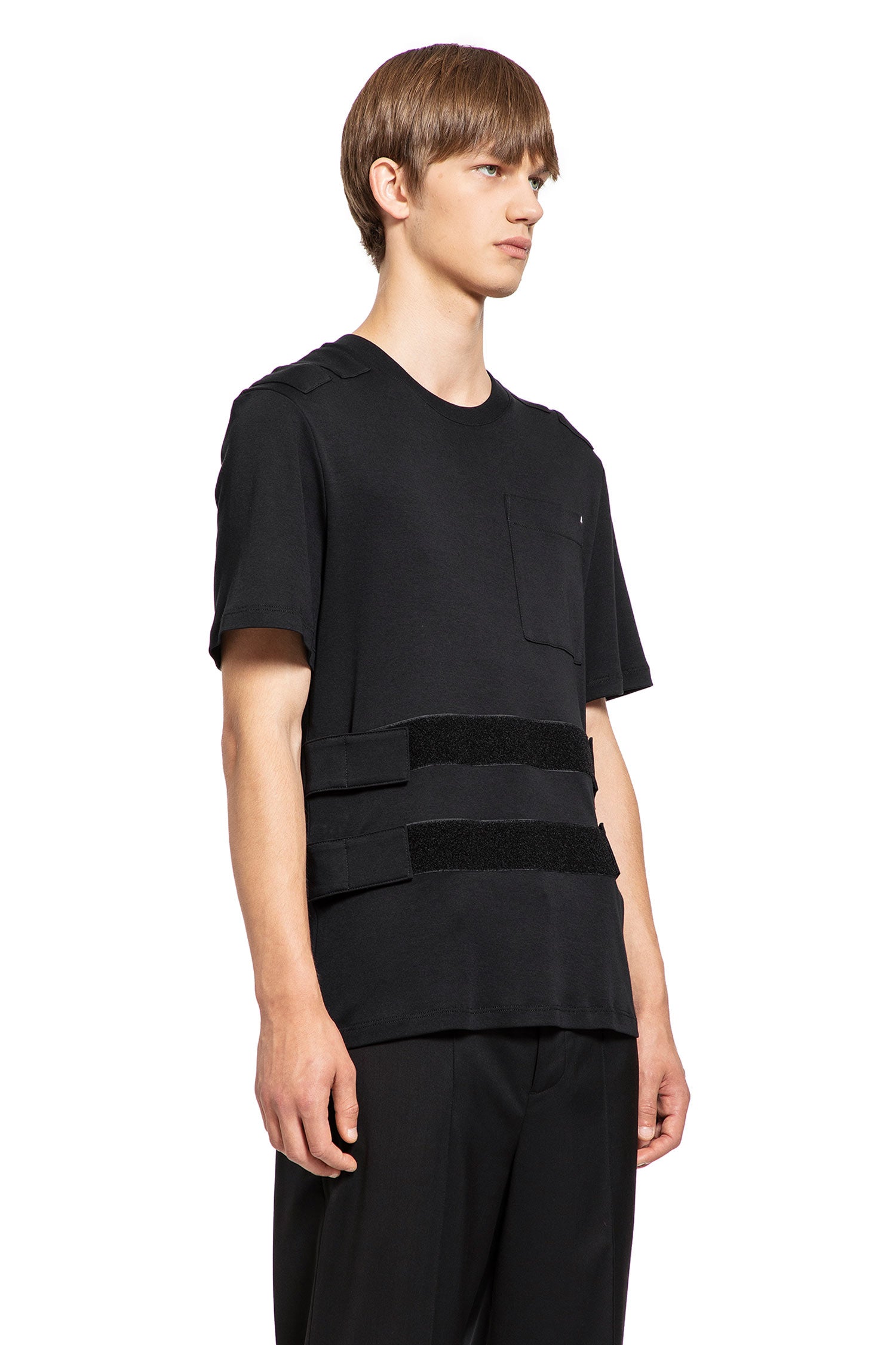 HELMUT LANG MAN BLACK T-SHIRTS & TANK TOPS