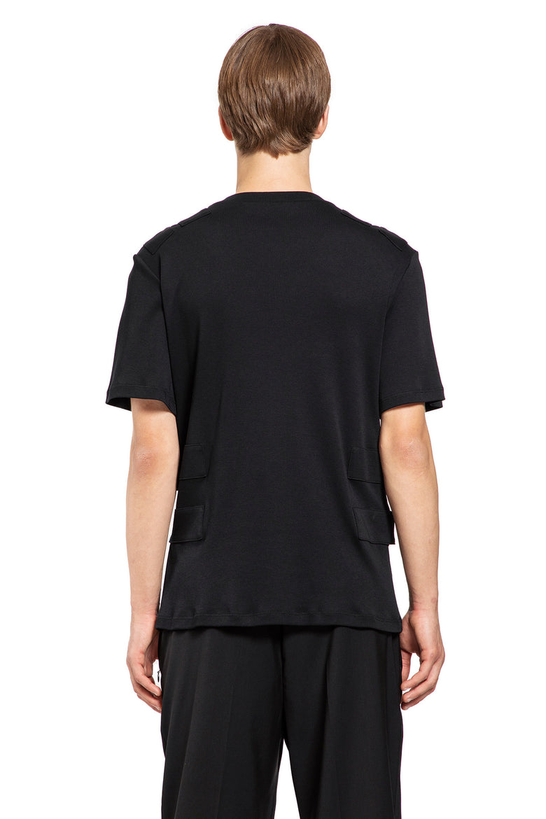 HELMUT LANG MAN BLACK T-SHIRTS & TANK TOPS