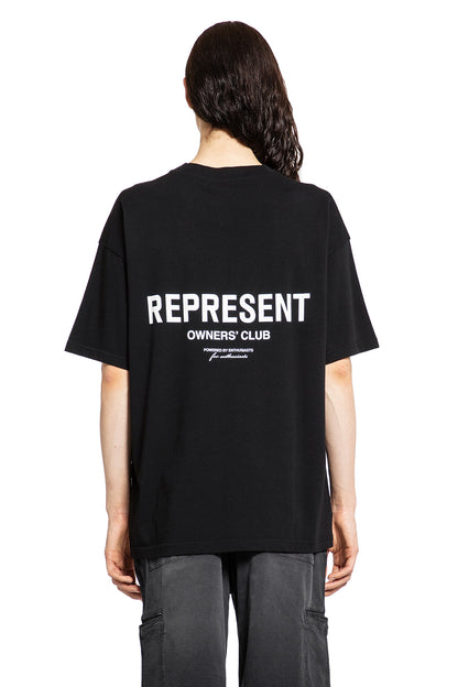 REPRESENT MAN BLACK T-SHIRTS & TANK TOPS