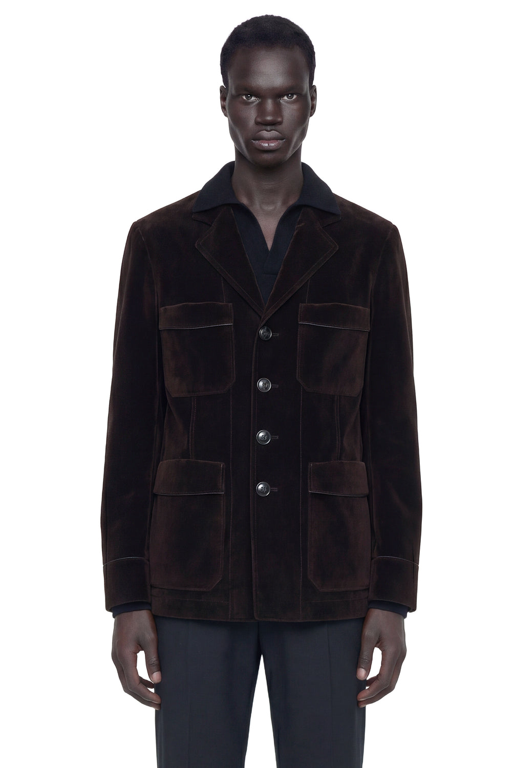 TOM FORD Washed Flocked Tricotine Jacket man