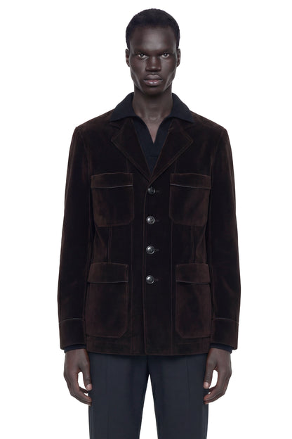 Washed Flocked Tricotine Jacket