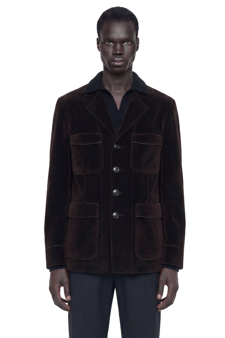 TOM FORD Washed Flocked Tricotine Jacket man