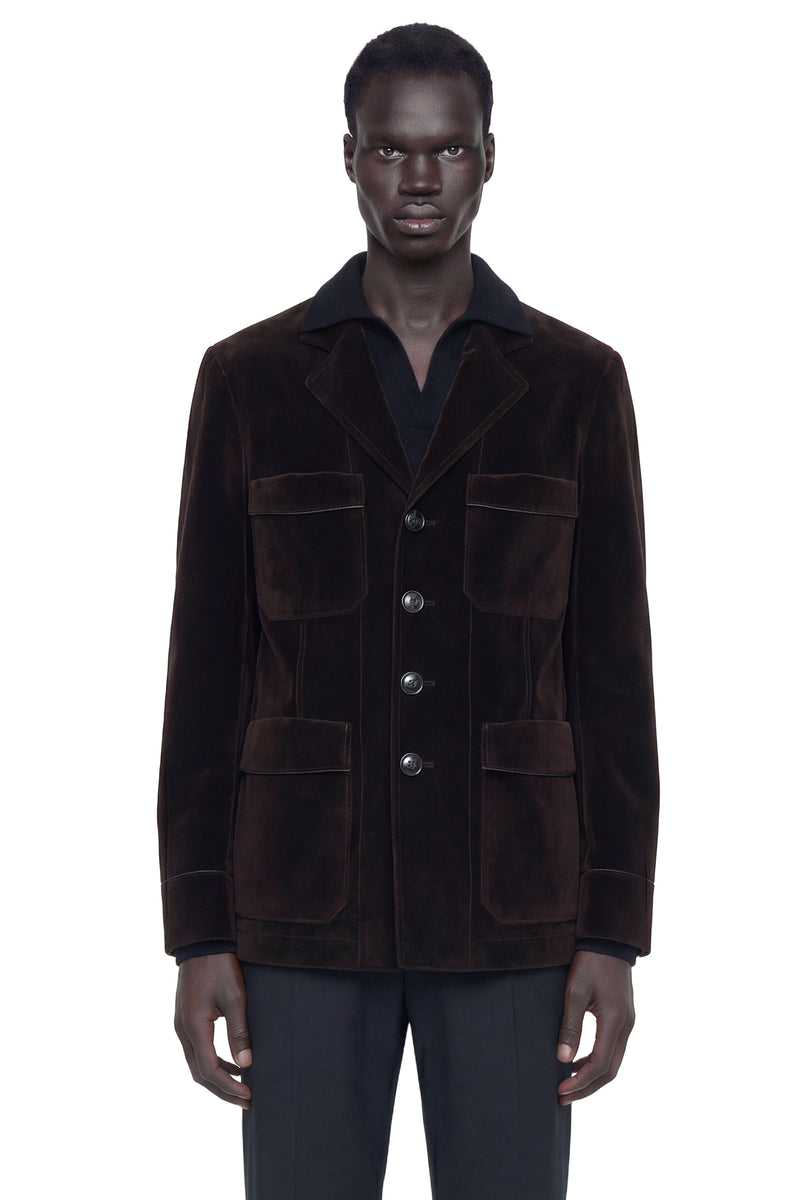 TOM FORD Washed Flocked Tricotine Jacket man