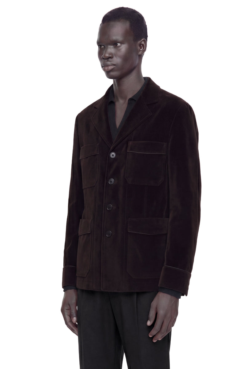 TOM FORD Washed Flocked Tricotine Jacket man