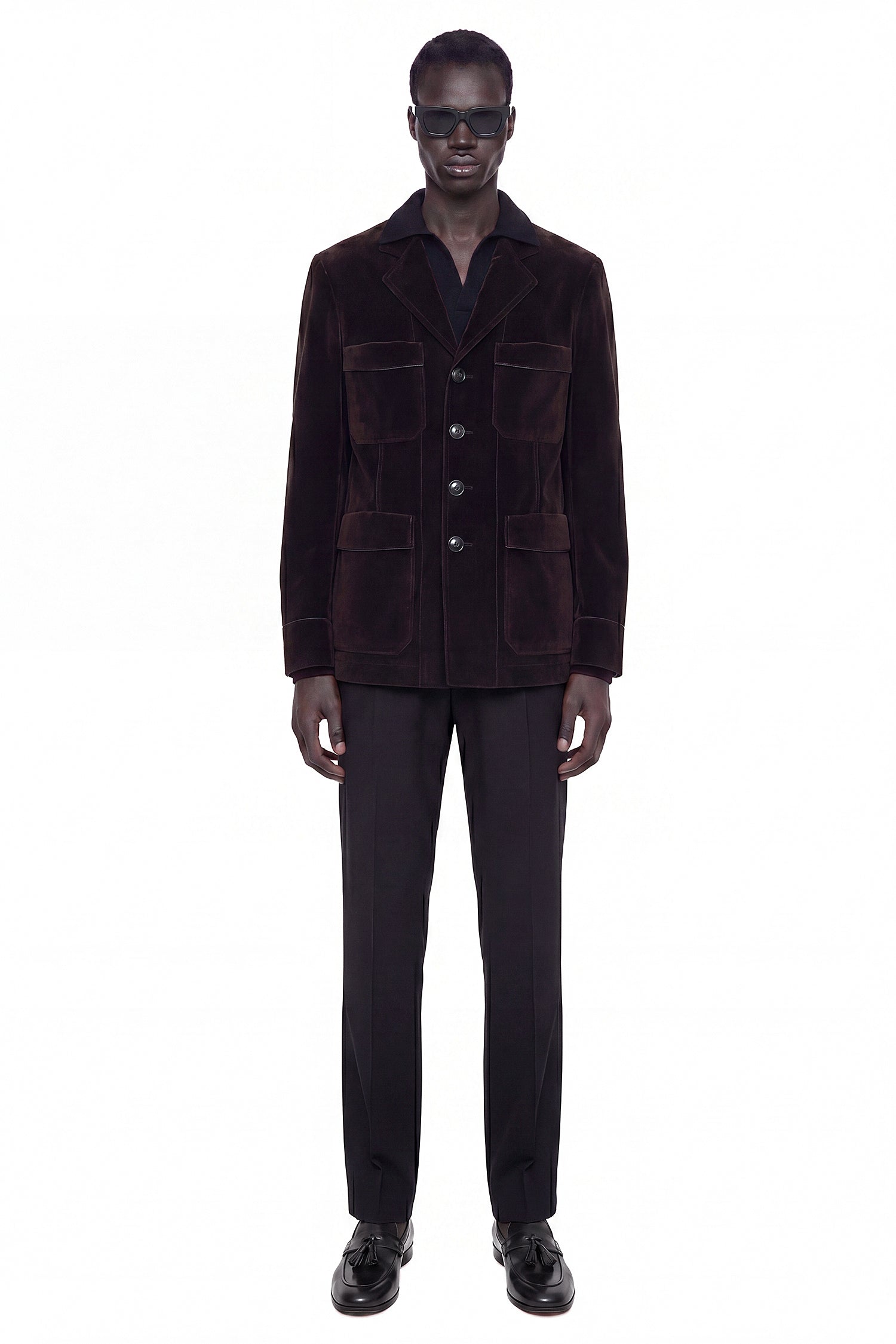 Washed Flocked Tricotine Jacket
