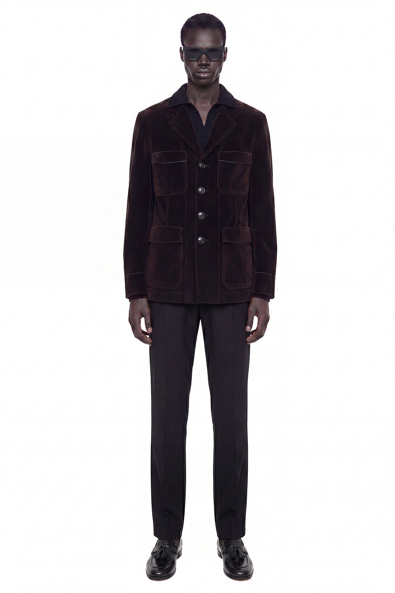 TOM FORD Washed Flocked Tricotine Jacket man