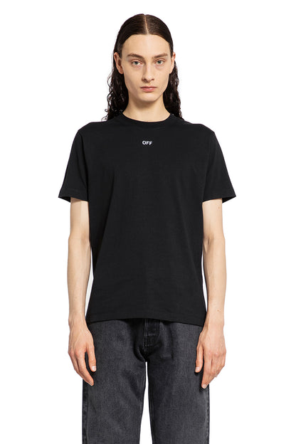 Antonioli OFF-WHITE MAN BLACK T-SHIRTS & TANK TOPS