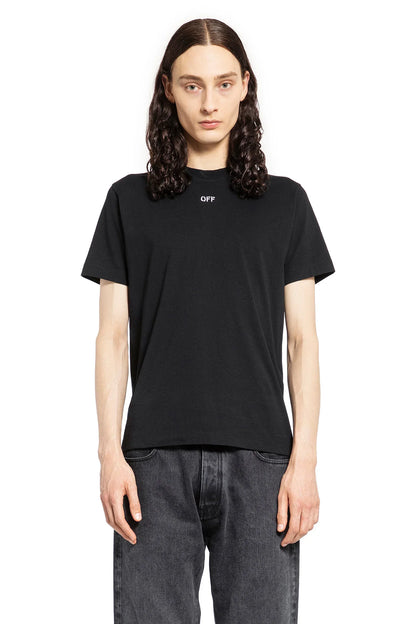 Antonioli OFF-WHITE MAN BLACK T-SHIRTS & TANK TOPS
