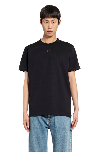 Antonioli OFF-WHITE MAN BLACK T-SHIRTS & TANK TOPS