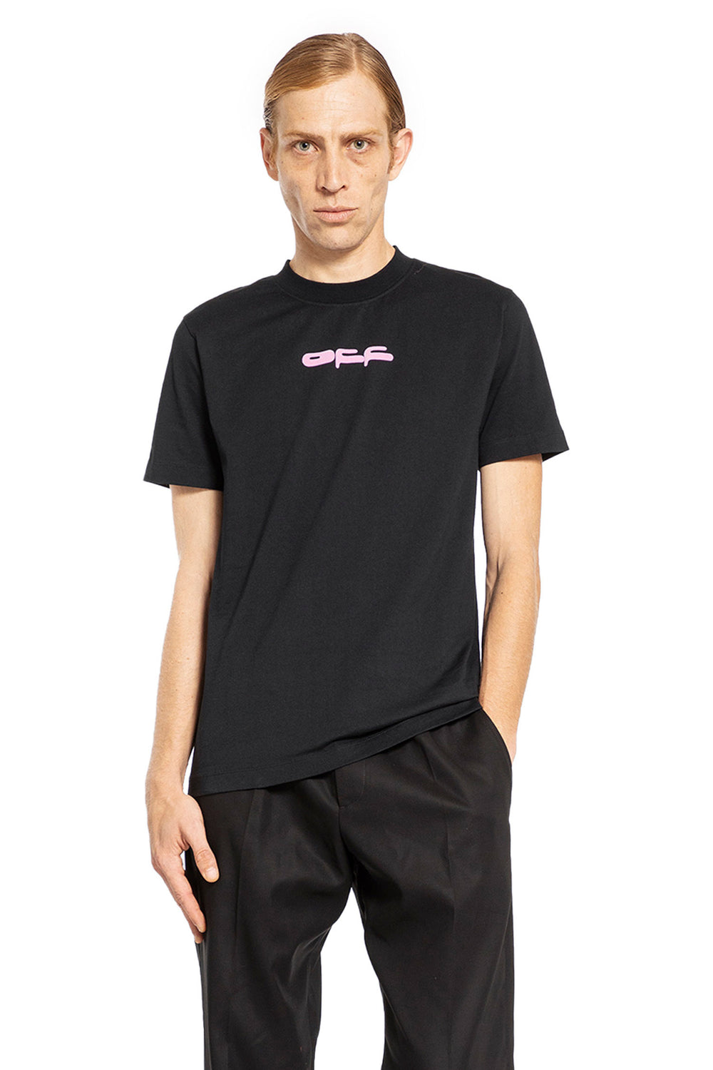 OFF-WHITE MAN BLACK T-SHIRTS & TANK TOPS