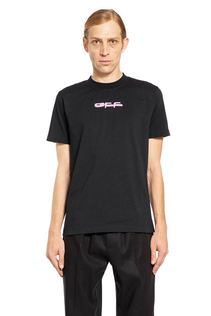 Antonioli OFF-WHITE MAN BLACK T-SHIRTS & TANK TOPS