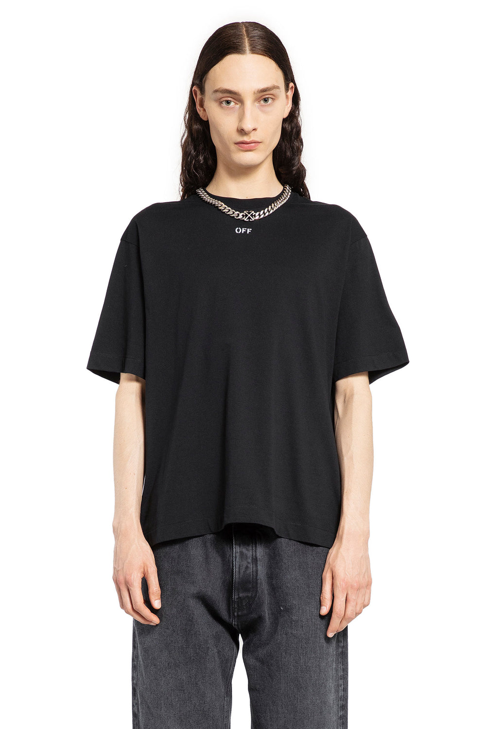 OFF-WHITE MAN BLACK T-SHIRTS & TANK TOPS