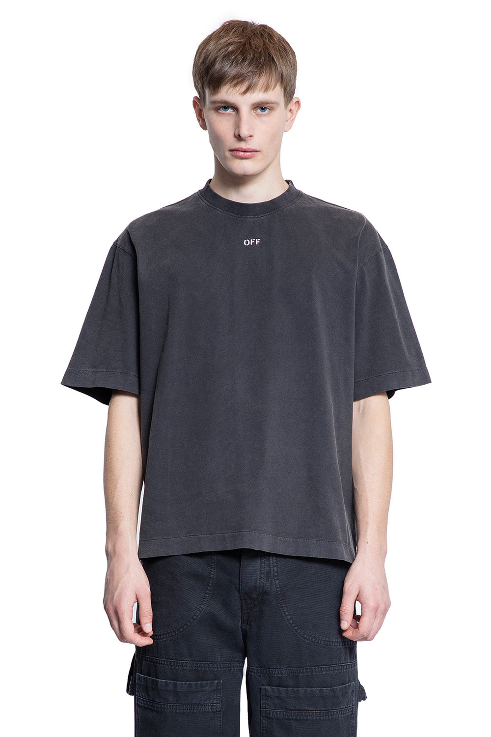 OFF-WHITE MAN BLACK T-SHIRTS & TANK TOPS