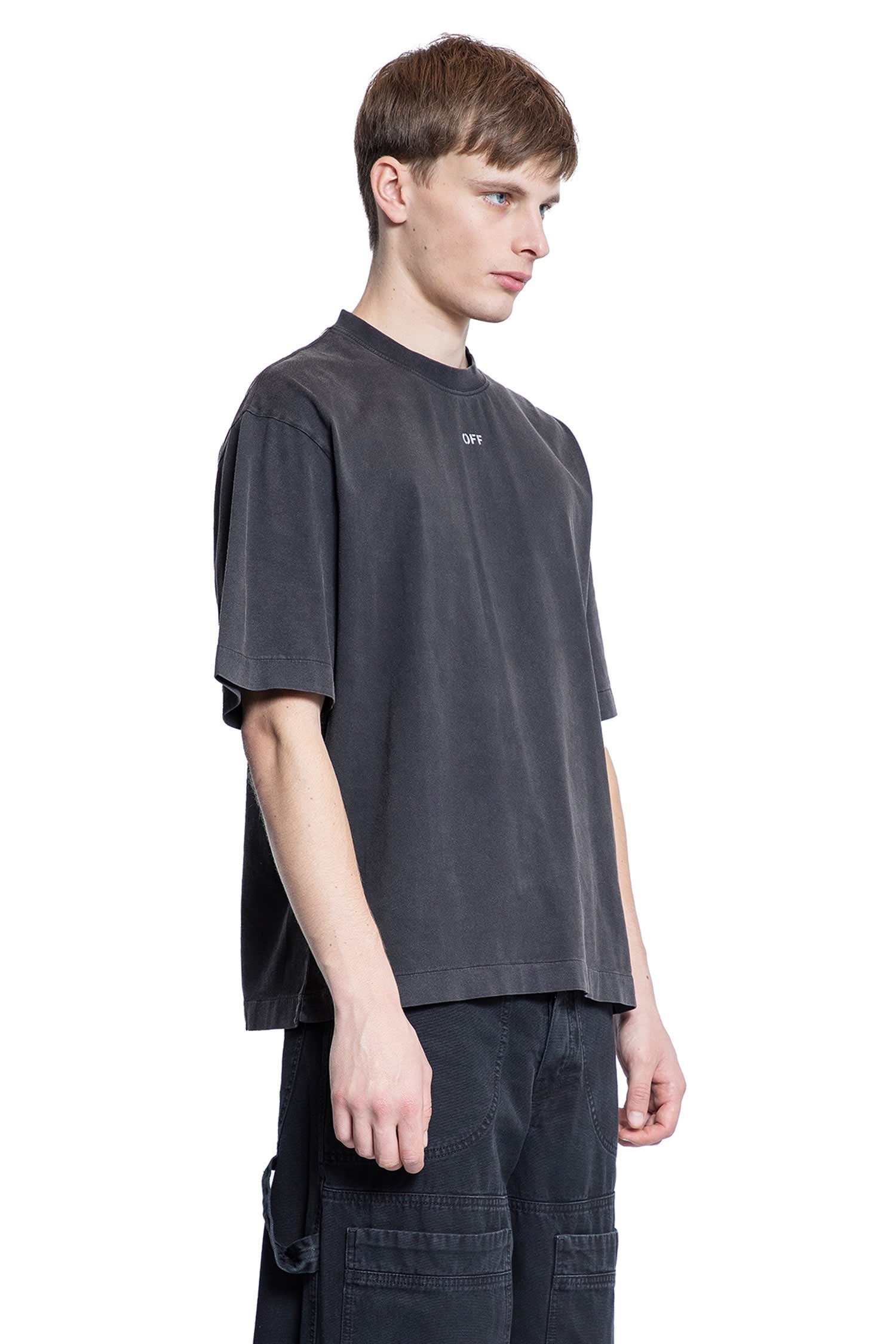 OFF-WHITE MAN BLACK T-SHIRTS & TANK TOPS