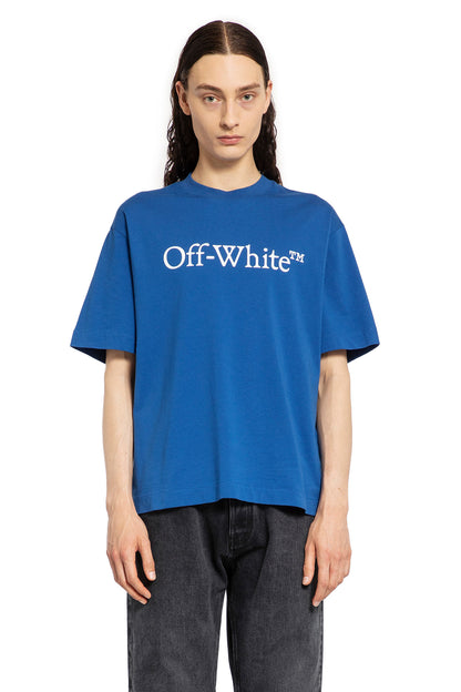 OFF-WHITE MAN BLUE T-SHIRTS & TANK TOPS