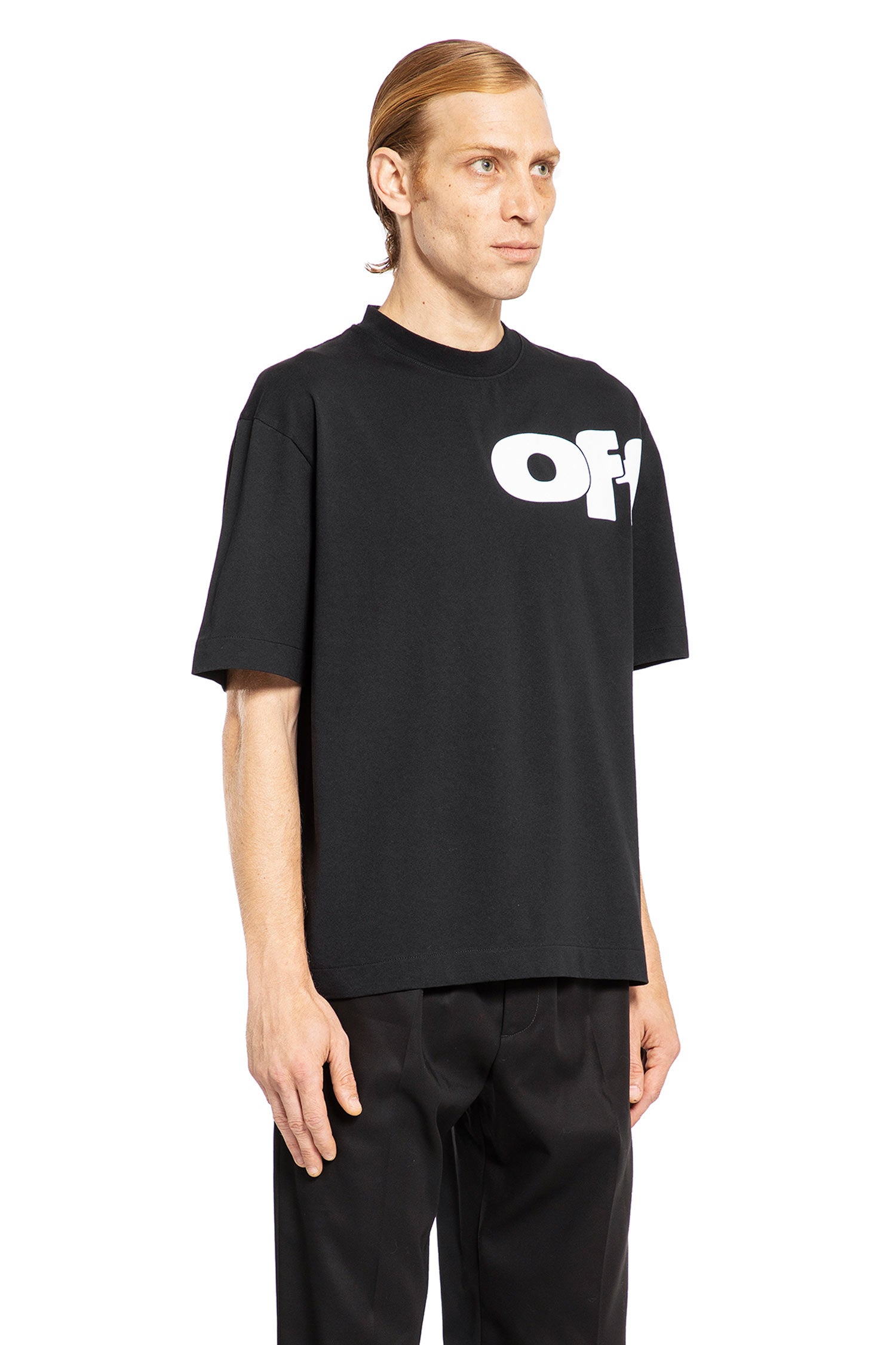 OFF-WHITE MAN BLACK T-SHIRTS & TANK TOPS