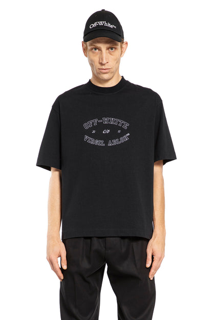 Antonioli OFF-WHITE MAN BLACK T-SHIRTS & TANK TOPS