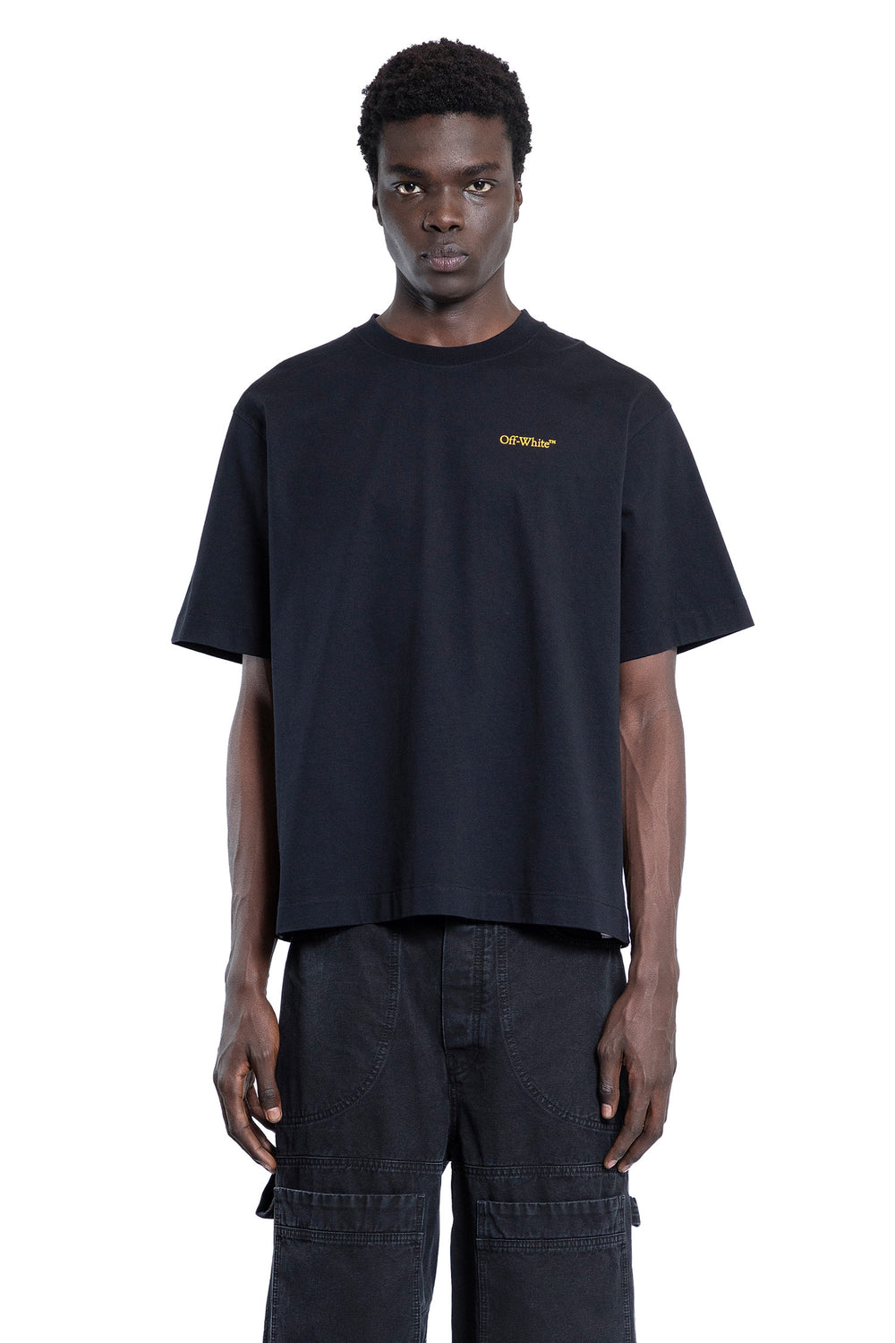 OFF-WHITE MAN BLACK T-SHIRTS & TANK TOPS