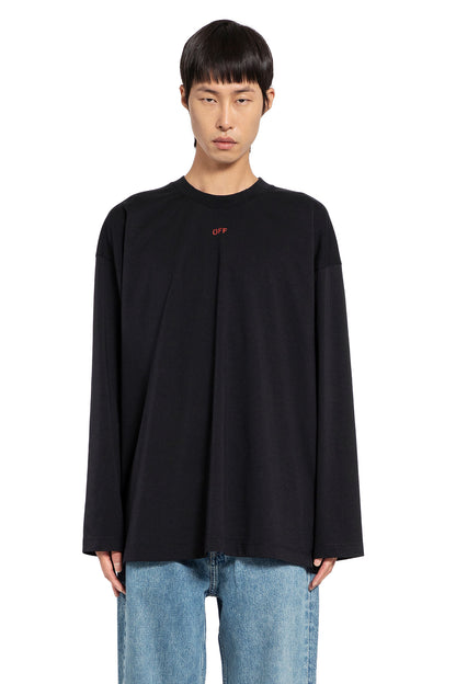 Antonioli OFF-WHITE MAN BLACK T-SHIRTS & TANK TOPS