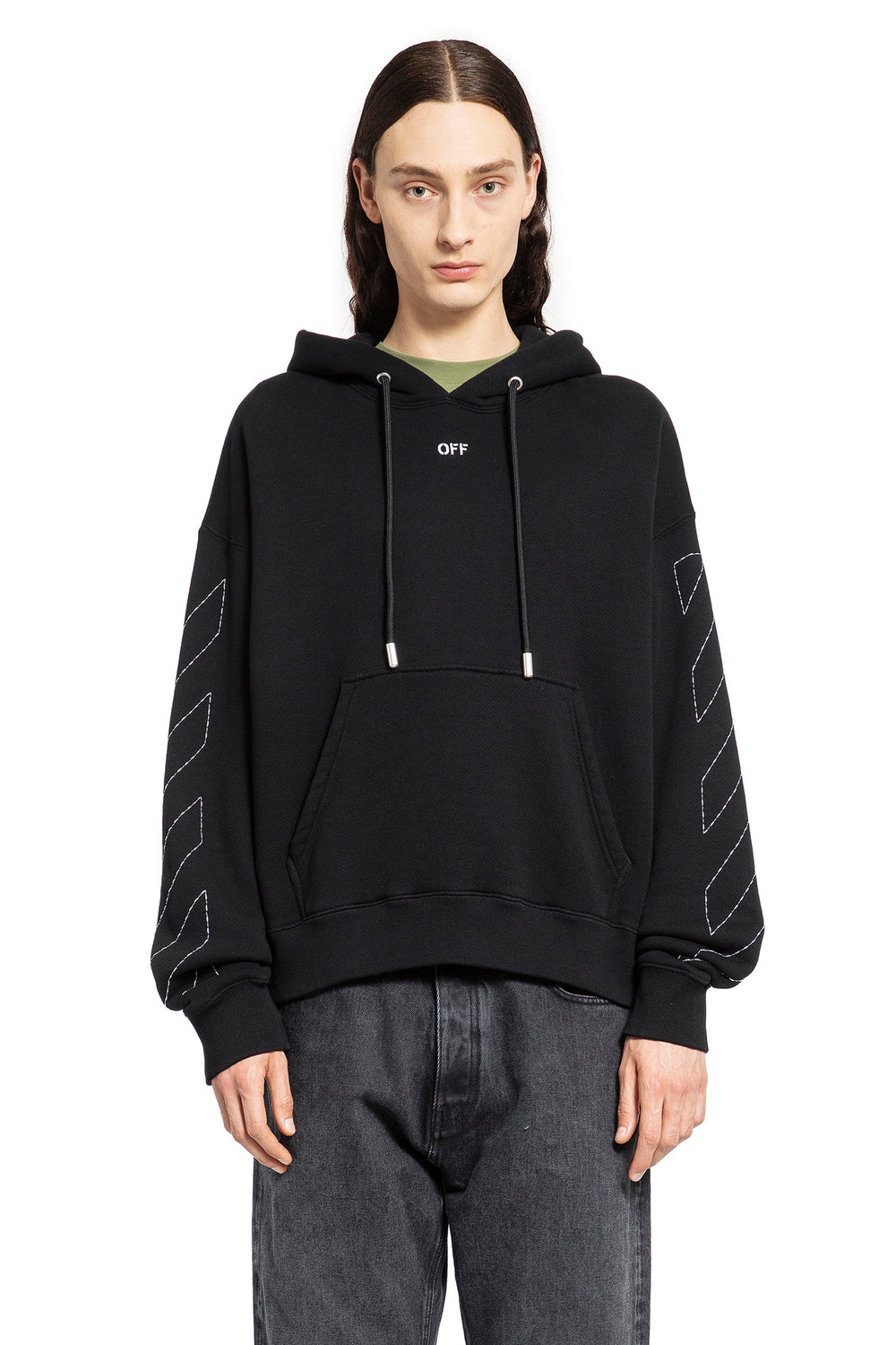 OFF-WHITE MAN BLACK SWEATSHIRTS