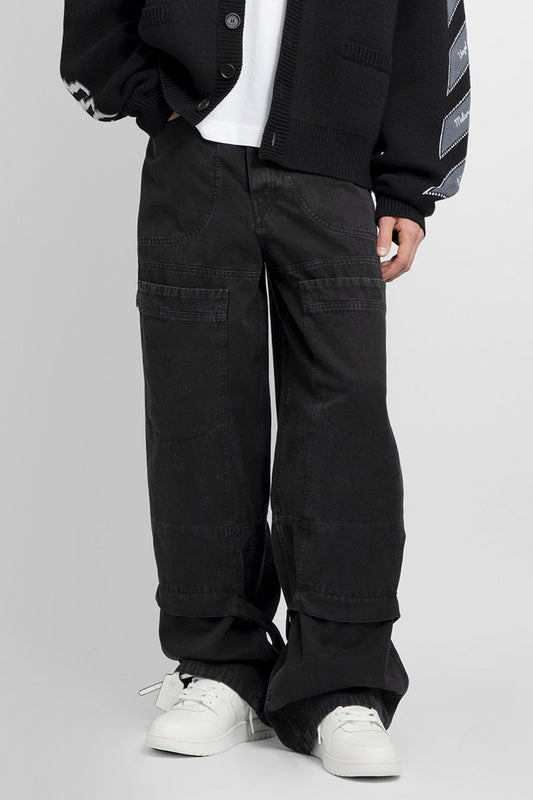 OFF-WHITE MAN BLACK TROUSERS